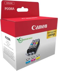 Canon CLI-521 C/M/Y Multi pack - 3er-Pack - 9 ml - Gelb, Cyan, Magenta - original - Tintenbehälter