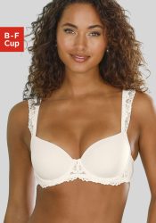 LASCANA Schalen-BH »Flora«, mit wunderschönen Spitzenträgern und edlem Glitzeraccessoire, Dessous