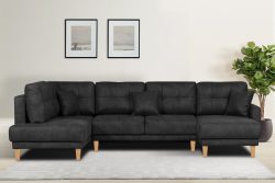 Home affaire Wohnlandschaft »Triplo«, mit Steppung, auch mit Bettfunktion und Bettkasten, incl. 3 Zierkissen