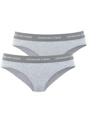 Copenhagen Studios Bikinislip »mit softem Logobund«, (2er-Pack), aus gerippter Bio-Baumwollqualität