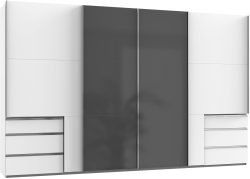 Fresh To Go Schwebetürenschrank »Level«, mit Glastüren und Synchronöffnung