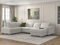 sit&more Wohnlandschaft »Durness«, mit Federkern und hochwertigen Edelstahlfüssen, wahlweise mit Kopfteilverstellung, optional mit Bettfunktion und Stauraum