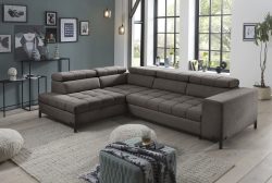 exxpo - sofa fashion Ecksofa, Steppung im Sitzbereich, Wahlweise mit Bettfunktion und Bettkasten, inklusive 5 verstellbaren Kopfstützen