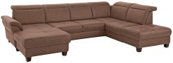 Premium collection by Home affaire Wohnlandschaft »Solvei«, incl. Sitztiefenverstellung und Federkern, wahlweise Kopfteilverstellung und Bettfunktion, Kontrastnaht