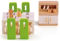 Puppenhausmöbel von HAPE, Esszimmer mehrfarbig