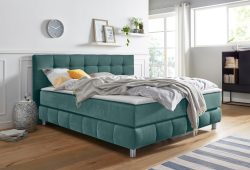andas Boxspringbett »Salo XXL«, in Samtoptik oder Struktur, 6 Breiten in Überlänge 220cm, 4 Härtegrade