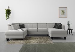 sit&more Wohnlandschaft »Bellucci«, inklusive Kopfteilverstellung und Federkern, wahlweise mit Bettfunktion und Bettkasten