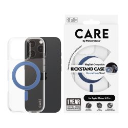 CARE Back Cover Feature Kickstand iPhone 16 Pro Blau