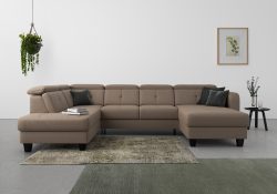 sit&more Wohnlandschaft »Bellucci«, inklusive Kopfteilverstellung und Federkern, wahlweise mit Bettfunktion und Bettkasten