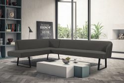 exxpo - sofa fashion Eckbank »Americano«, mit Keder und Metallfüssen, Bezug in verschiedenen Qualitäten, Frei im Raum stellbar