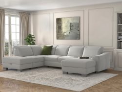 sit&more Wohnlandschaft »Durness«, mit Federkern und hochwertigen Edelstahlfüssen, wahlweise mit Kopfteilverstellung, optional mit Bettfunktion und Stauraum
