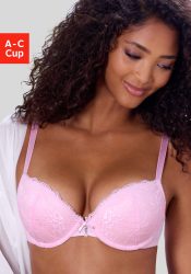 LASCANA Push-up-BH »Nina«, mit Bügel, mit Spitzencups und herausnehmbaren Kissen, Dessous