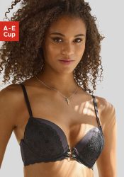 LASCANA Push-up-BH, mit sexy Bänderoptik vorn, Dessous