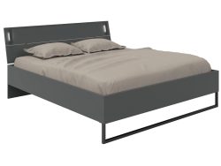 Bett MIDNIGHT 180x200cm dekor grafit