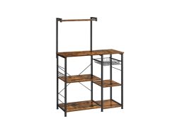 Küchenregal SONGMICS RUSTIK 40x90x134cm schwarz