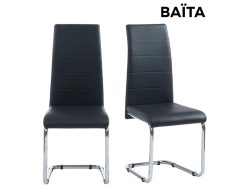 Set mit 2 Stühlen BAÏTA MARA Polyester schwarz