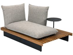 Gartenottoman BALI Massives Holz natürliches holz