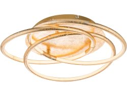 GLOBO BARNA Deckenleuchte Aluminium goldfarben, Kunststoff satiniert, D:500, H:140, in