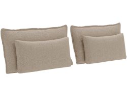 Set 4 Kissen WINTER 30x65cm cappuccino unifarben
