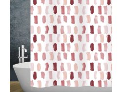 diaqua® Duschvorhang Paint Red 180 x 200 cm, Rot/Weiss