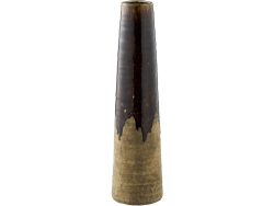 Vase 12.5x12.5x48cm rotbraun