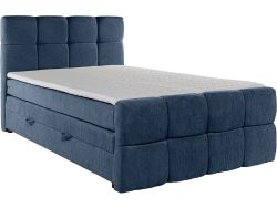 Boxspringbett GELATO dunkelblau 160x200cm halbfest