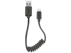 SBS Tecabletypcsk - Spiralkabel (Schwarz)