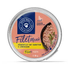 Premium Nassfutter für Katzen - Hühnerfilet - 12x85g - von Pets Deli