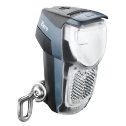Busch + Müller Lumotec IQ Eyro Akku-Frontscheinwerfer für Gabelmontage schwarz-silber 2019 Velobeleuchtung