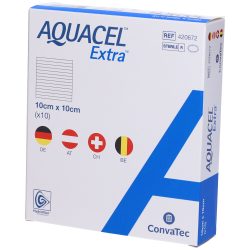 AQUACEL Hydrofiber Verband 10x10cm (10 Stück)