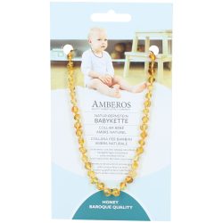 Amberos Natur-Bernstein Babykette honig-gelb