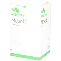 Mesoft Schlitzkompressen 10x10cm sterril (130 Stück)