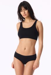 Bustier 2er-Pack ohne Cups Organic Cotton schwarz - 95/5 40