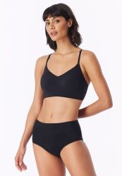 Bustier Microfaser herausnehmbare Pads schwarz - Invisible Soft 36