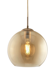Hängeleuchte Balls m bernsteinfarb. Glaskugel 30cm