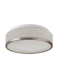 Deckenleuchte Flush silber satin. IP44 28cm