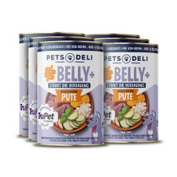 Nassfutter Belly+ Pute für Hunde - 800g / 6er Pack