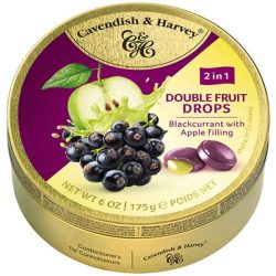 Cavendish & Harvey, Cavendish & Harvey Double Fruit Drops Blackcurrant with Apple Filling 175g
