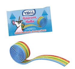 Vidal Unicorn Rolls Fruchtgummi  mit Erdbeer-Geschmack