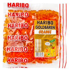 Haribo Goldbären Saftorange 1kg Sortenreine Bären mit Orangengeschmack