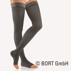 Bort Trend AG Kkl2 6 offene Spitze normal anthrazit Spitzenhaftband 1 Paar