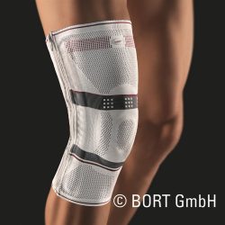 bort Kniebandage Silikon XXXL li silb (1 Stück)