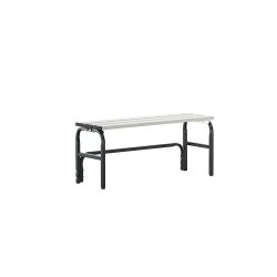 Umkleidebank aus Stahl, HxT 450 x 350 mm L 1015 mm, ohne Schuhrost, ohne Hakenleiste