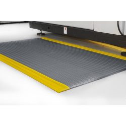 Anti-Ermüdungsmatte LxB 900 x 600 mm, VE 3 Stück grau mit Signalstreifen