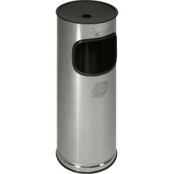 undefined, Edelstahl-Standascher mit Abfallbehälter Volumen 17 l, HxØ 610 x 250 mm Ascher schwarz