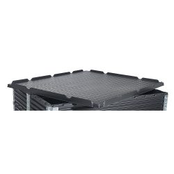Deckel aus ABS-Recyclingkunststoff für LxB 1200 x 1000 mm schwarz
