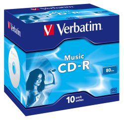 Verbatim Cd-R 80 min. Audio 10-er Pack Jewel Case CD Rohlinge