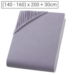 Doppelbett Qualitäts-Jersey Fixleintuch, grau