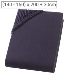 PREMIUM, Doppelbett Qualitäts-Jersey Fixleintuch, schwarz