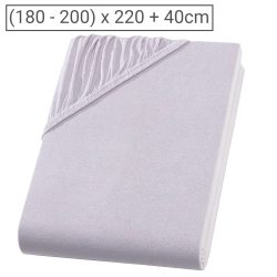 PREMIUM, Wasserbett/Boxspringbett Qualitäts-Jersey Fixleintuch, silber